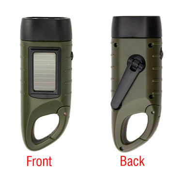 Hand Crank Dynamo Solar LED Flashlight